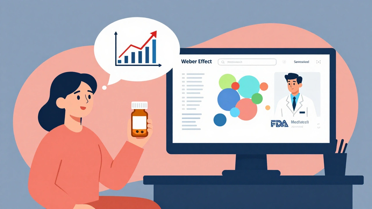 Patient and FDA analyst viewing data visualizations of drug safety reports