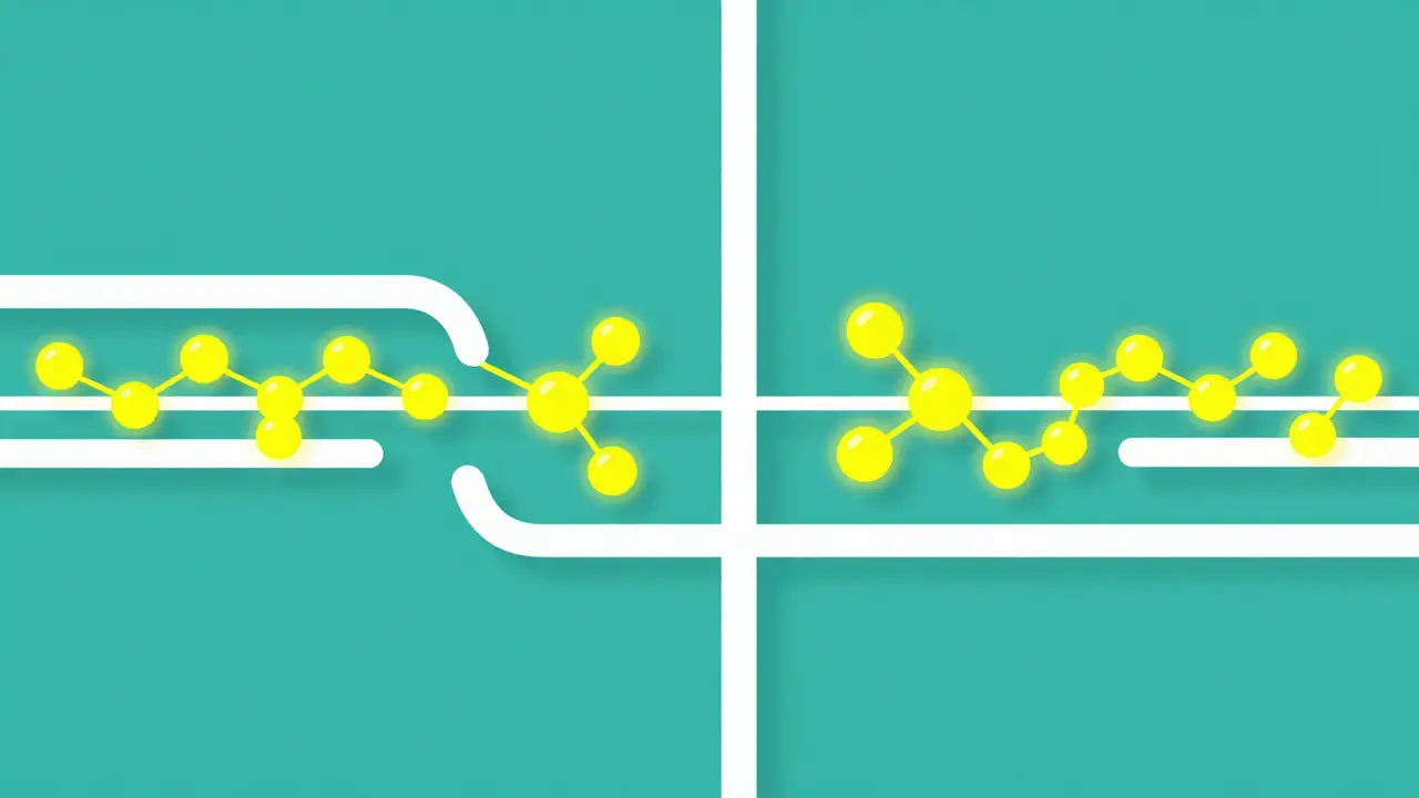 Conceptual diagram showing identical absorption of active ingredients in the bloodstream