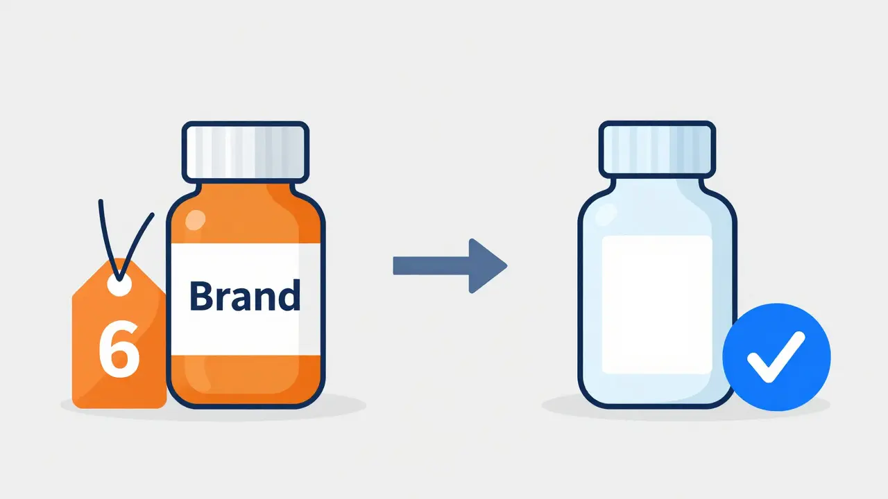 Comparison of brand vs generic medication costs