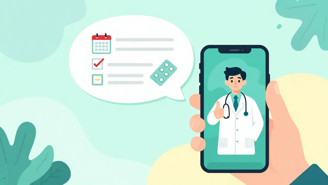 Person consulting pharmacist advice via phone about birth control safety