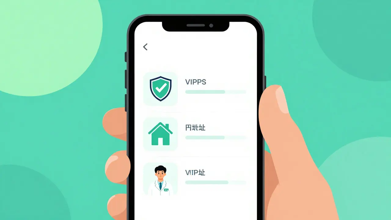 Smartphone showing safe pharmacy verification icons