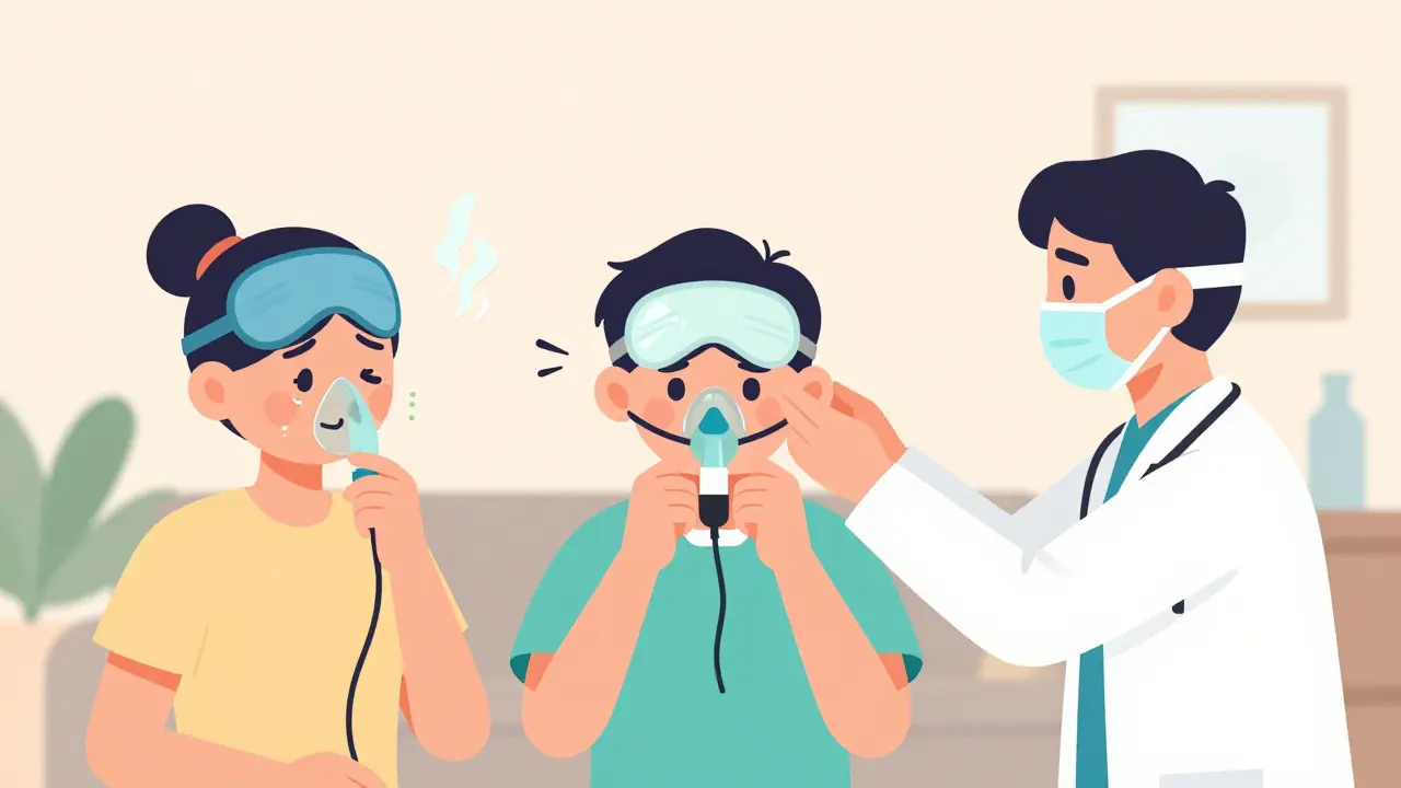 People trying different CPAP masks with one finding relief